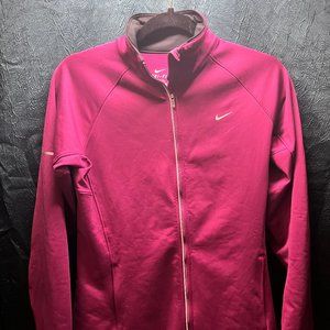 Nike Dri Fit Burgundy Zip Up Jacket